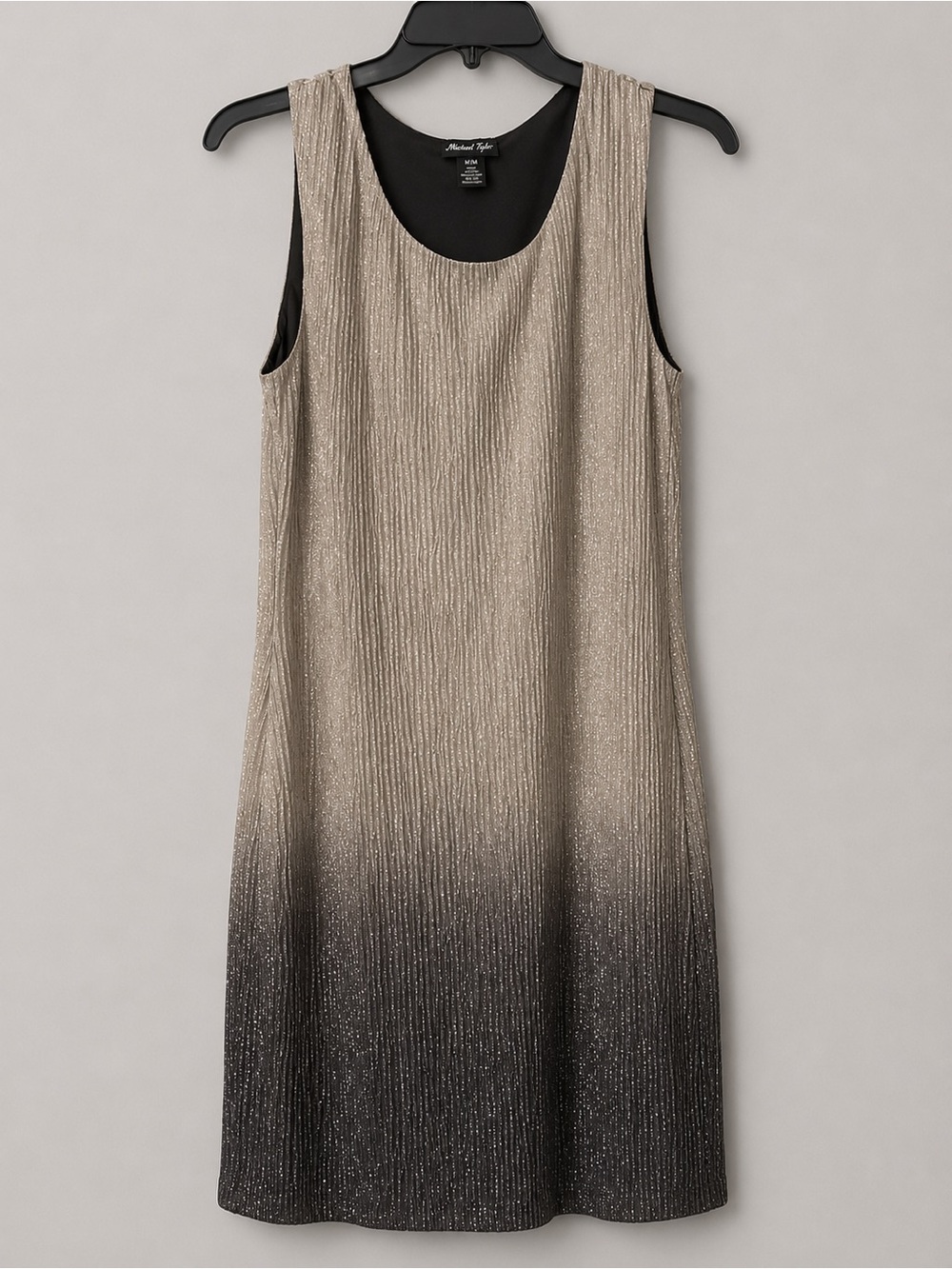Michael Tyler Metallic Dress Women’s Elegant Cocktail Party Dress